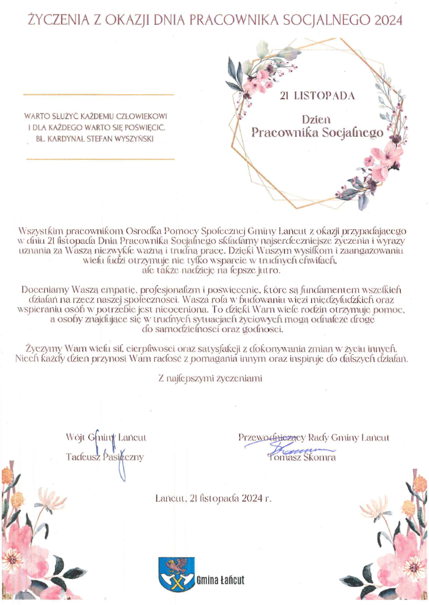 dzień pracownika socjalnego 